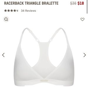 white skims bralette